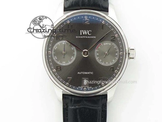 MIROTIME 0408 Portuguese Real PR Real Annual Calendar IW5035 YLF 1:1 Best Edition Black Dial On Leather Strap A Soft 7240